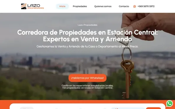 Sitio web de Lazo Propiedades — Propiedades, desarrollado por Rómpela
