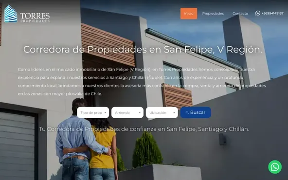 Sitio web de Torres Propiedades — Propiedades, desarrollado por Rómpela